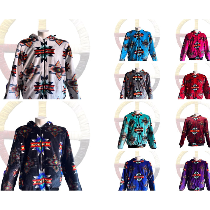 Adult Small Star Satin-Touch Fleece-Lined Jacket