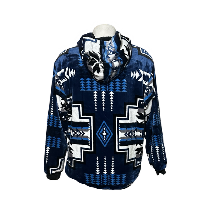 Geo-Storm Satin-Touch Southwestern Style Hoodie