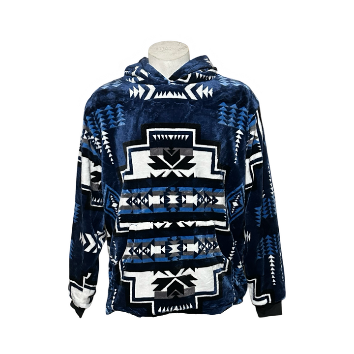 Geo-Storm Satin-Touch Southwestern Style Hoodie
