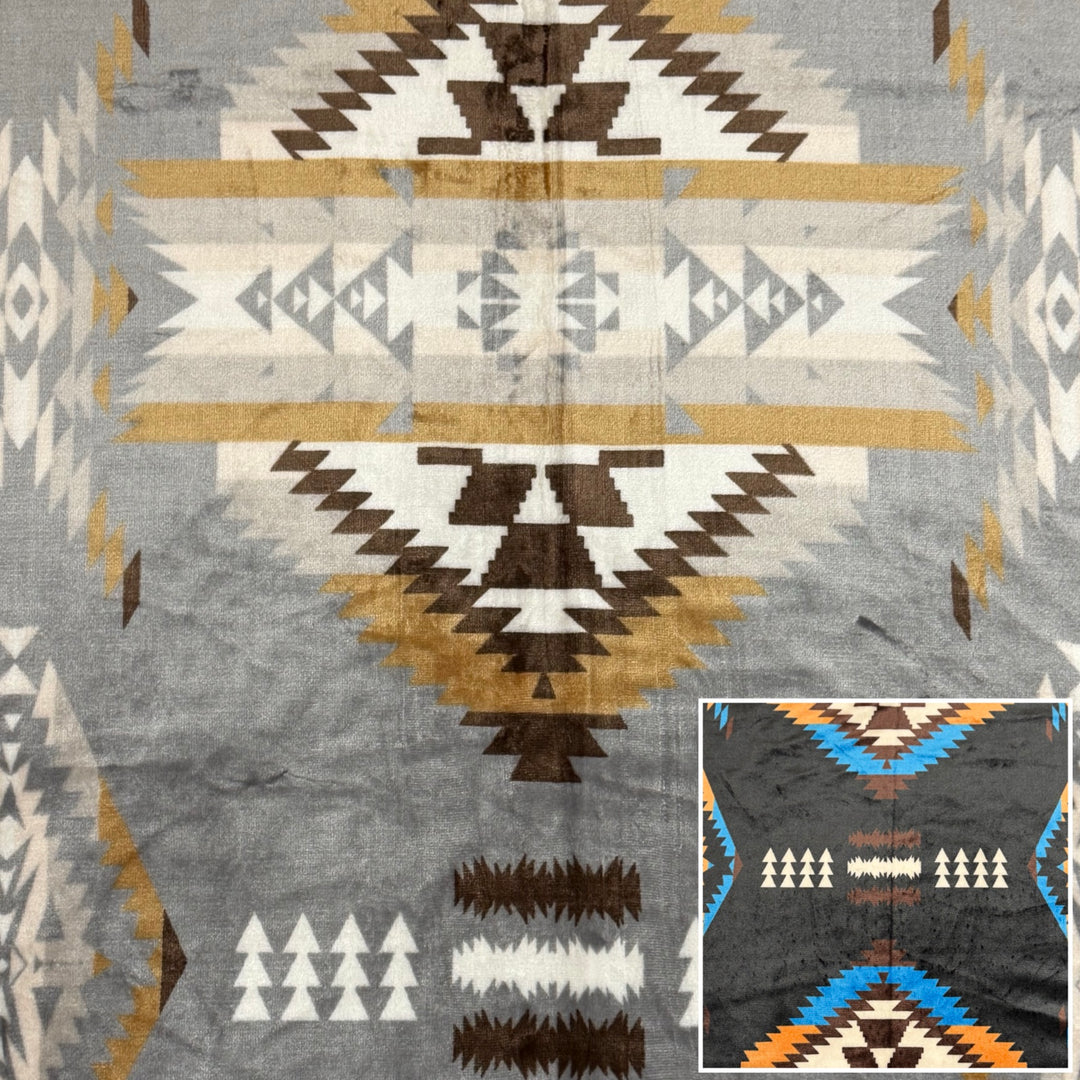New Horizon Reversible Native-Inspired Satin-Touch Blanket