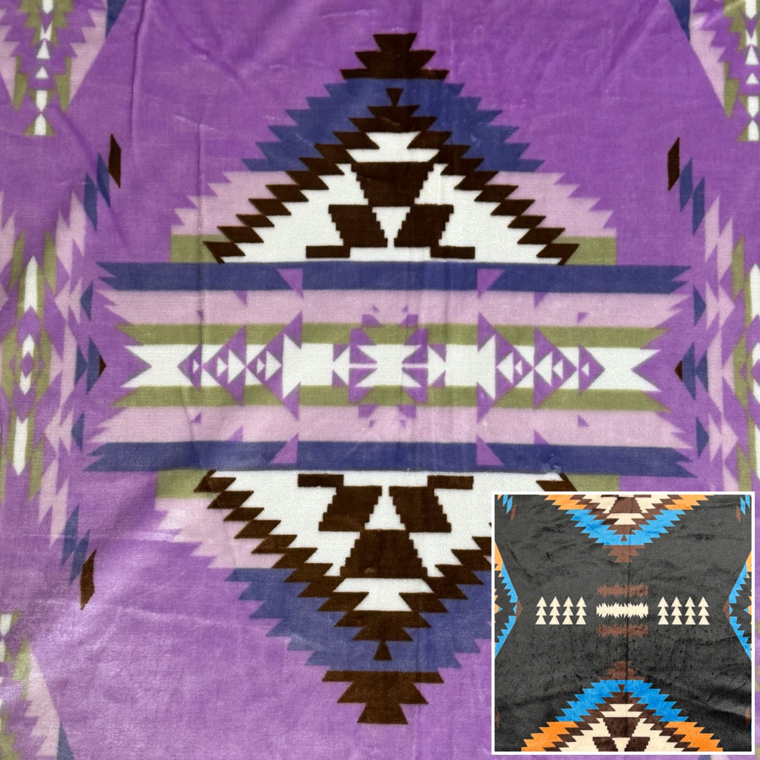 New Horizon Reversible Native-Inspired Satin-Touch Blanket