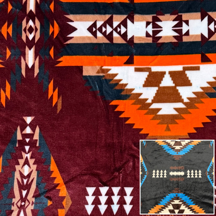 New Horizon Reversible Native-Inspired Satin-Touch Blanket