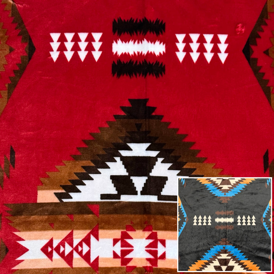 New Horizon Reversible Native-Inspired Satin-Touch Blanket
