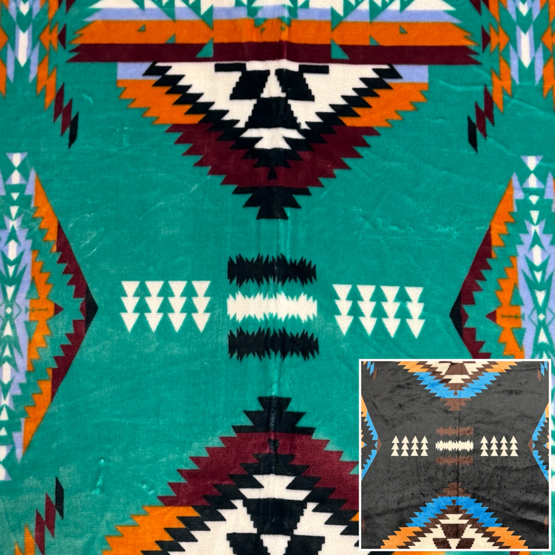 New Horizon Reversible Native-Inspired Satin-Touch Blanket