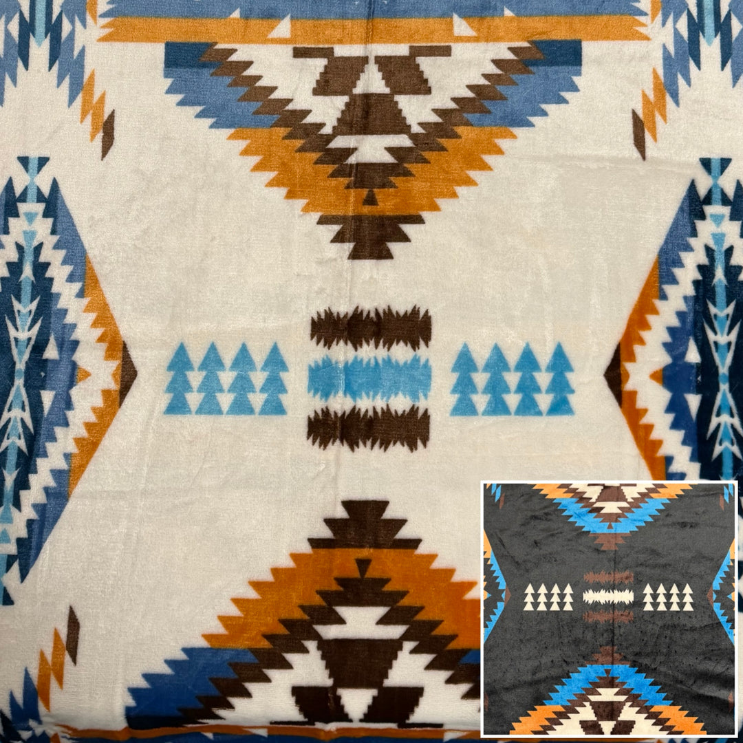 New Horizon Reversible Native-Inspired Satin-Touch Blanket