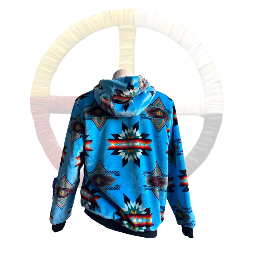 Youth Small Star Satin-Touch Fleece-Lined Jacket