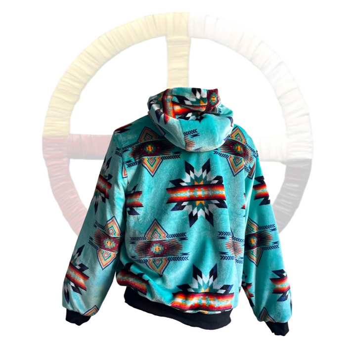 Adult Small Star Satin-Touch Fleece-Lined Jacket