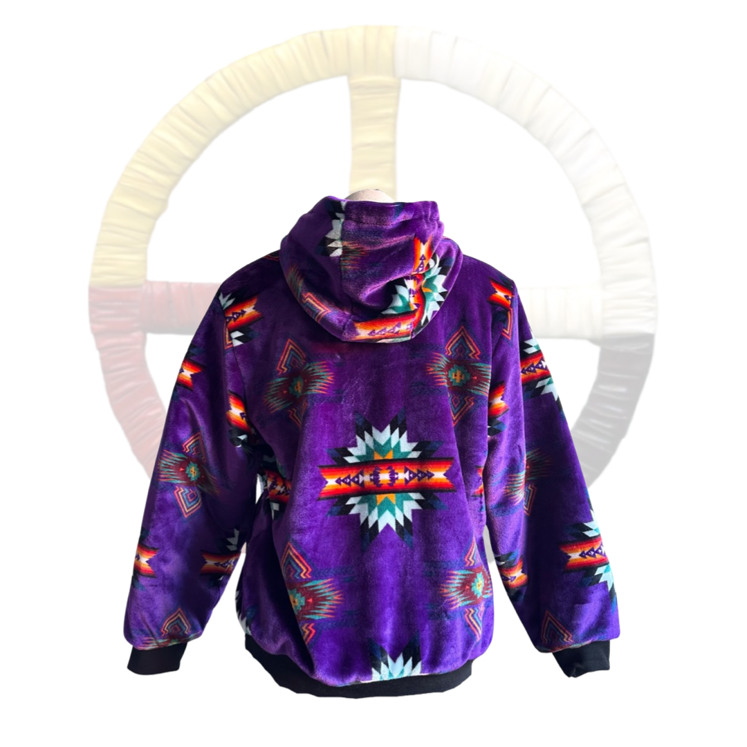 Youth Small Star Satin-Touch Fleece-Lined Jacket