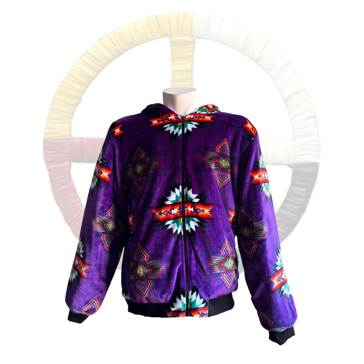 Youth Small Star Satin-Touch Fleece-Lined Jacket