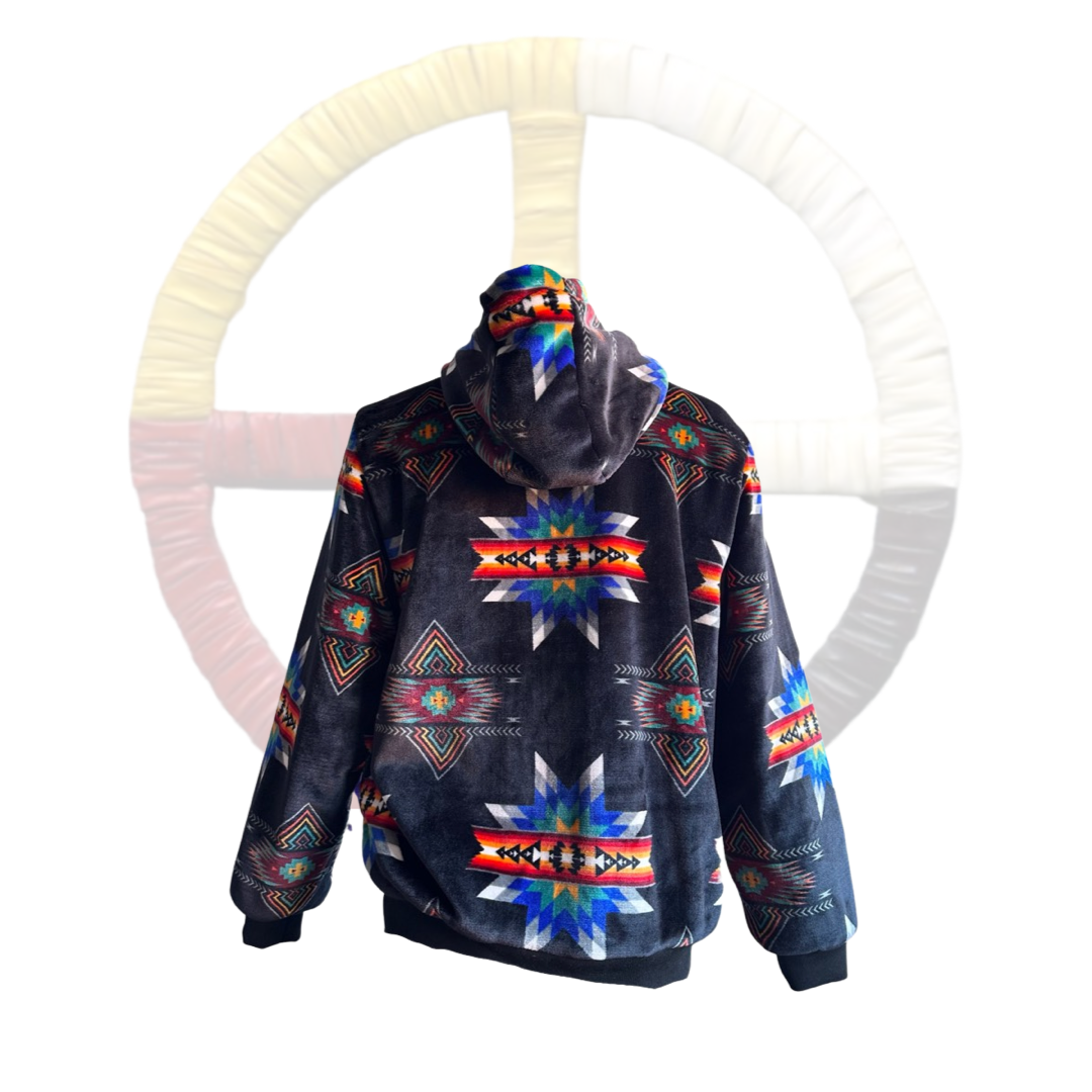 Youth Small Star Satin-Touch Fleece-Lined Jacket