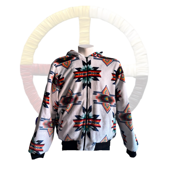 Youth Small Star Satin-Touch Fleece-Lined Jacket