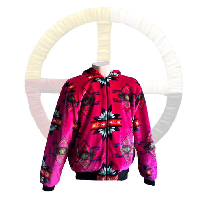 Youth Small Star Satin-Touch Fleece-Lined Jacket