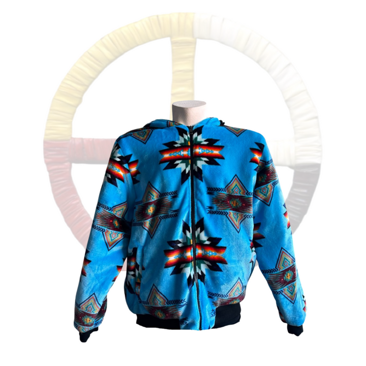 Adult Small Star Satin-Touch Fleece-Lined Jacket