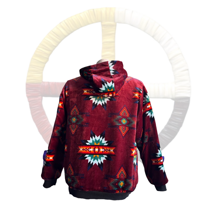 Adult Small Star Satin-Touch Fleece-Lined Jacket