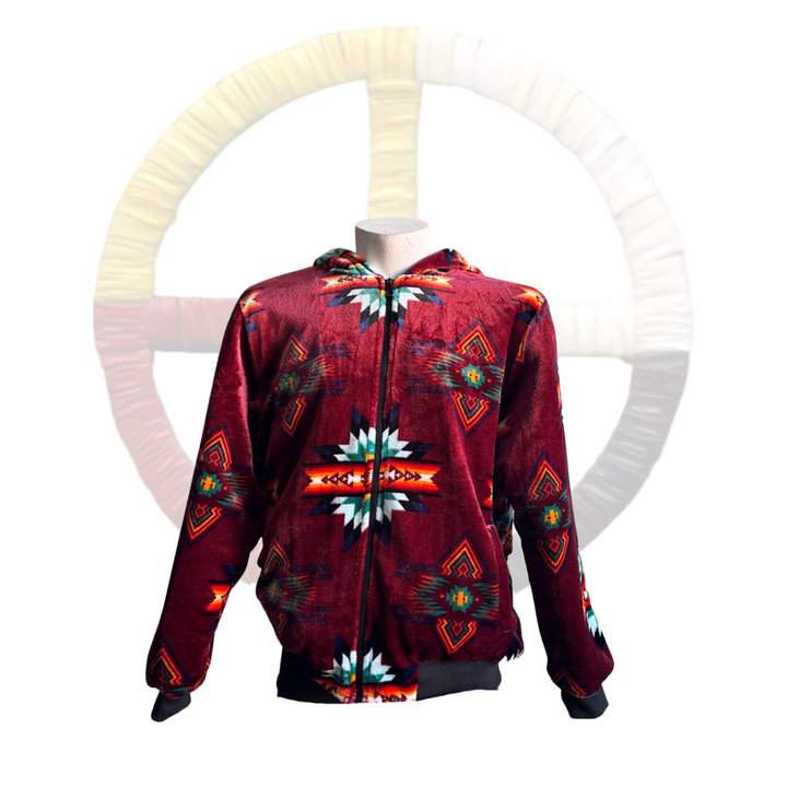 Adult Small Star Satin-Touch Fleece-Lined Jacket