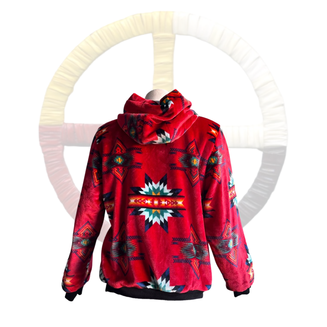 Youth Small Star Satin-Touch Fleece-Lined Jacket