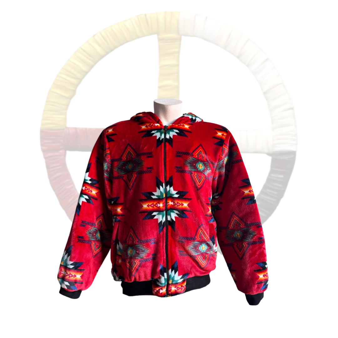 Youth Small Star Satin-Touch Fleece-Lined Jacket