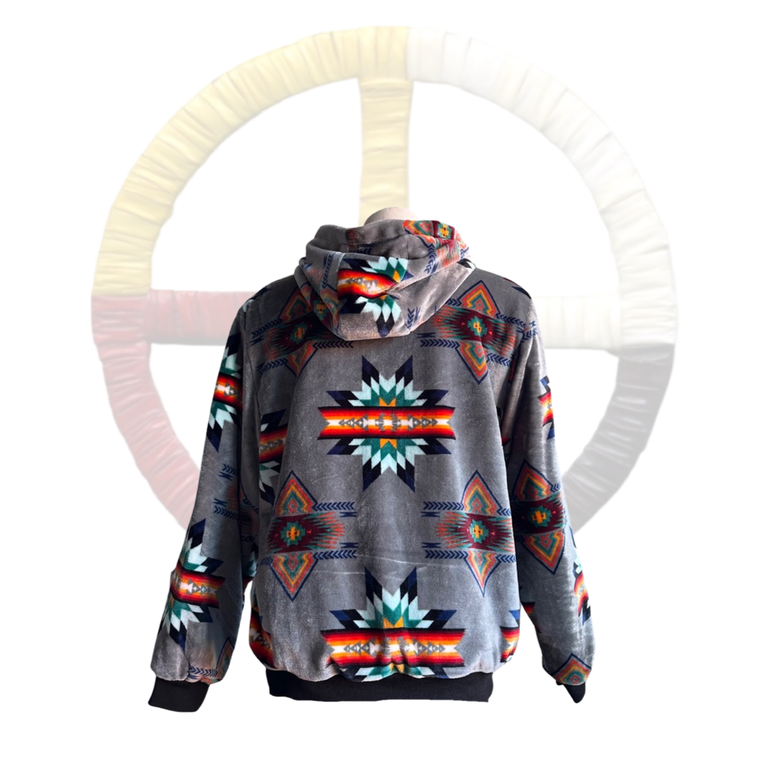 Youth Small Star Satin-Touch Fleece-Lined Jacket
