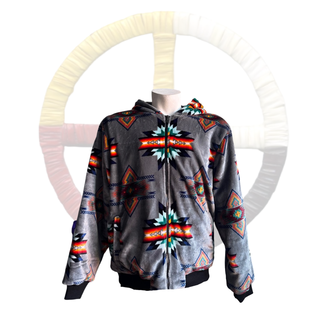 Youth Small Star Satin-Touch Fleece-Lined Jacket