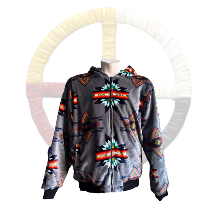 Youth Small Star Satin-Touch Fleece-Lined Jacket
