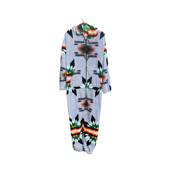 Adult Small Star Satin-Touch Hooded Onesie