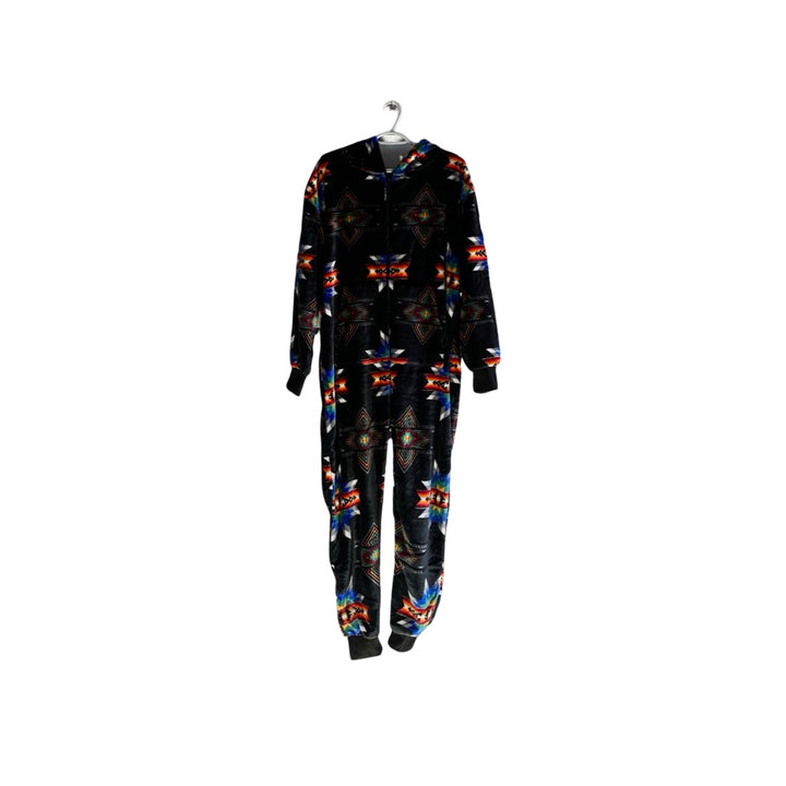Adult Small Star Satin-Touch Hooded Onesie