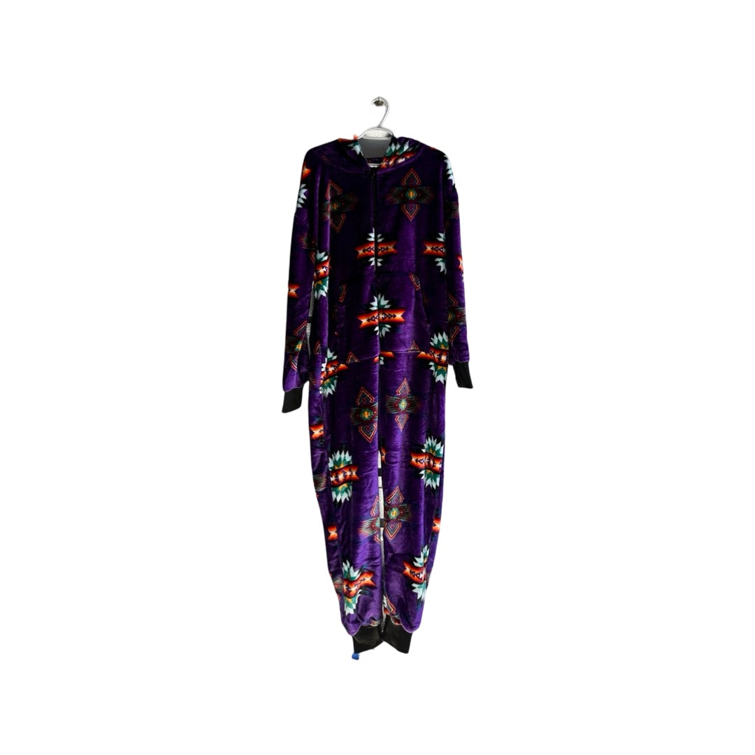 Adult Small Star Satin-Touch Hooded Onesie