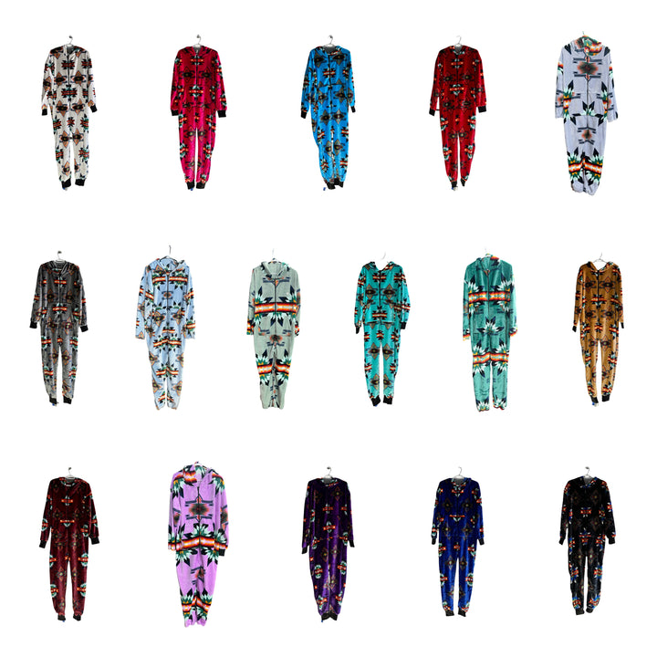 Adult Small Star Satin-Touch Hooded Onesie
