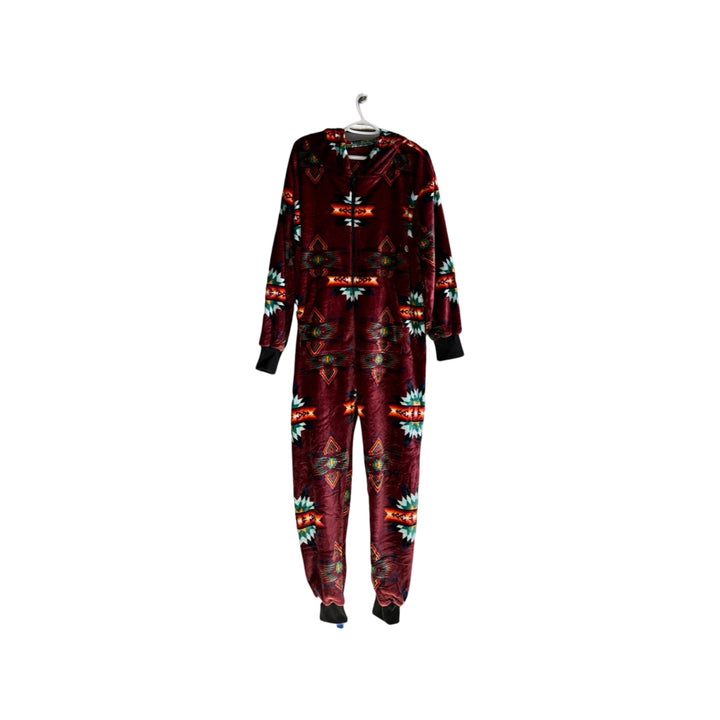 Adult Small Star Satin-Touch Hooded Onesie