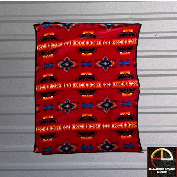 Traditional Reversible Native-Inspired Satin-Touch Blanket