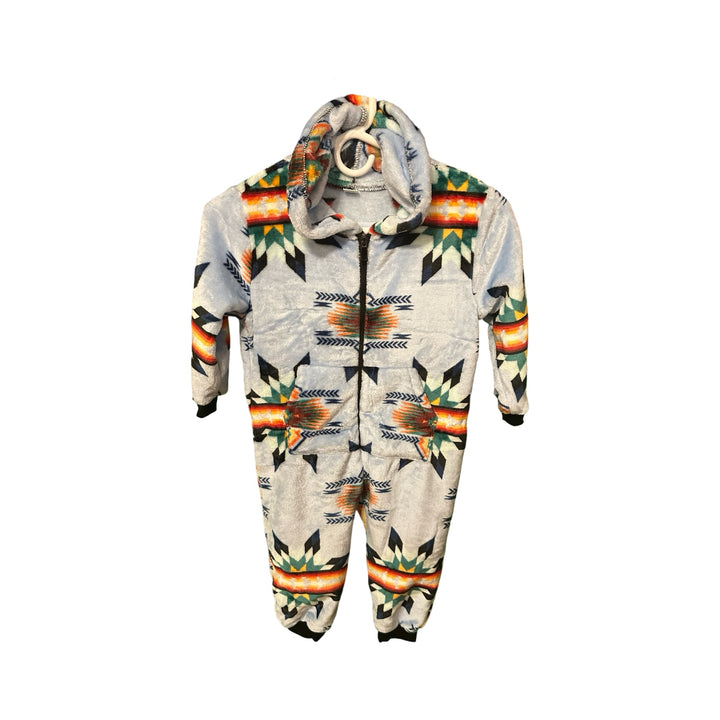 Youth Small Star Satin-Touch Hooded Onesie
