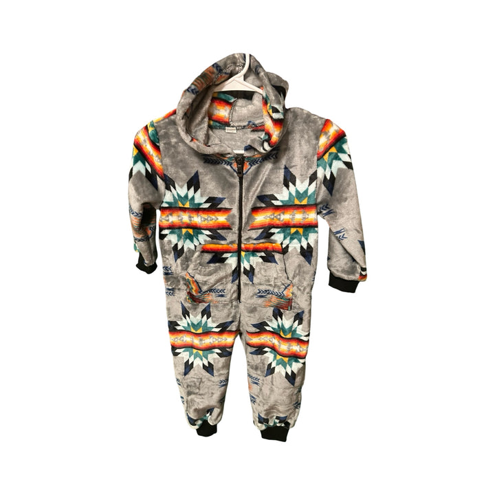 Youth Small Star Satin-Touch Hooded Onesie