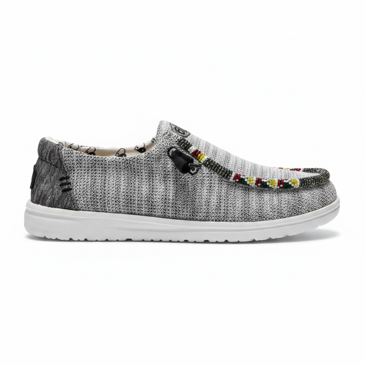 Women’s Hand-Beaded Hey Dude Mesh Yin-Yang Slip-On Shoes, Size 6